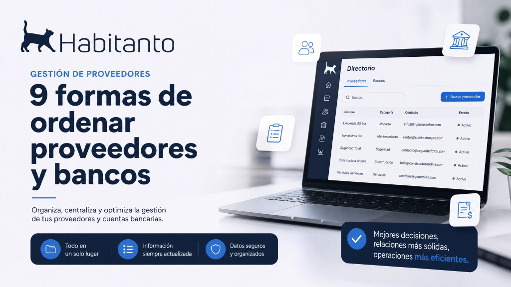 9 formas de ordenar proveedores y bancos con software de condominios 1 9 formas de ordenar proveedores y bancos con software de condominios